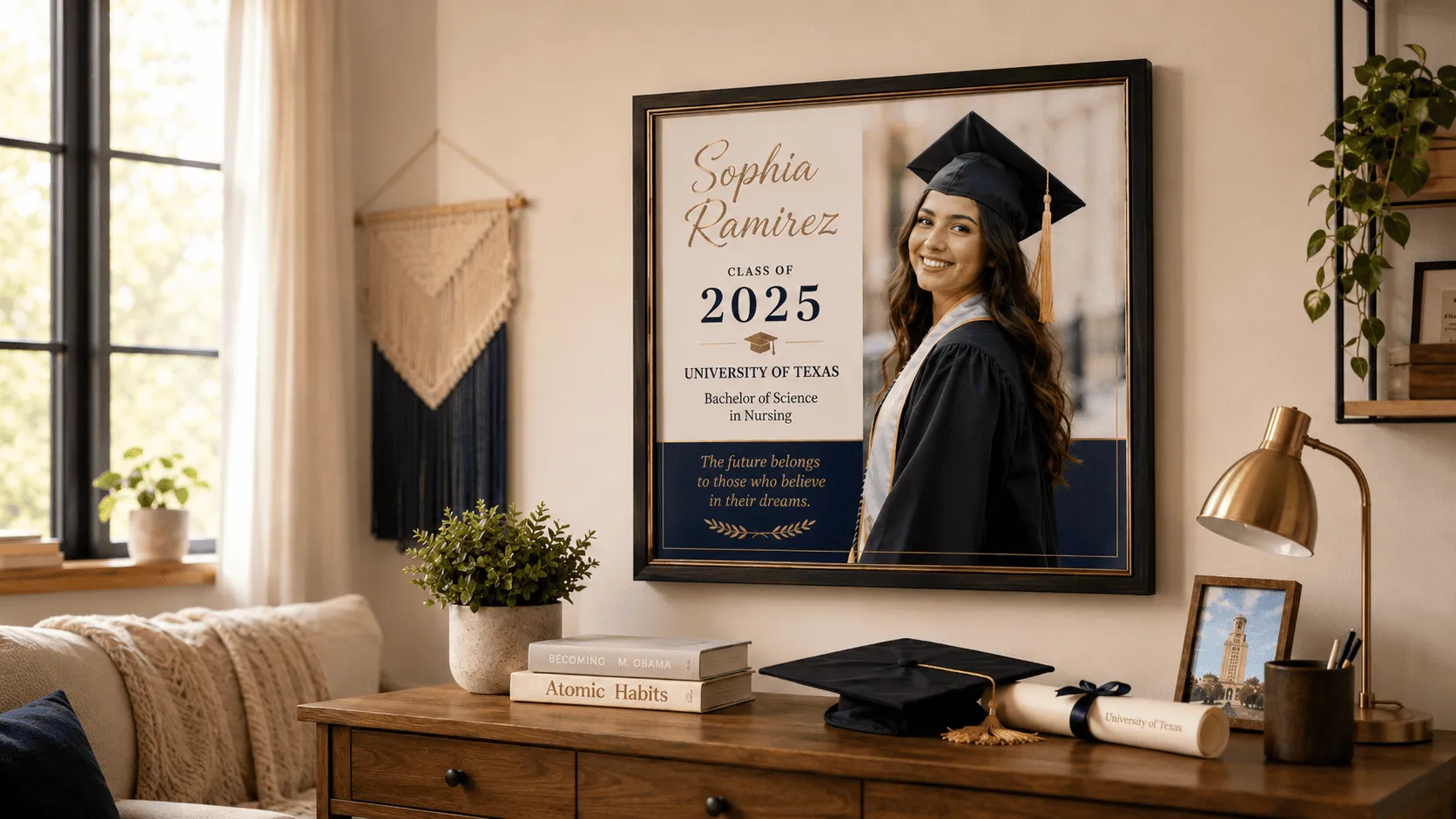Custom Graduation Wall Art created in Customily