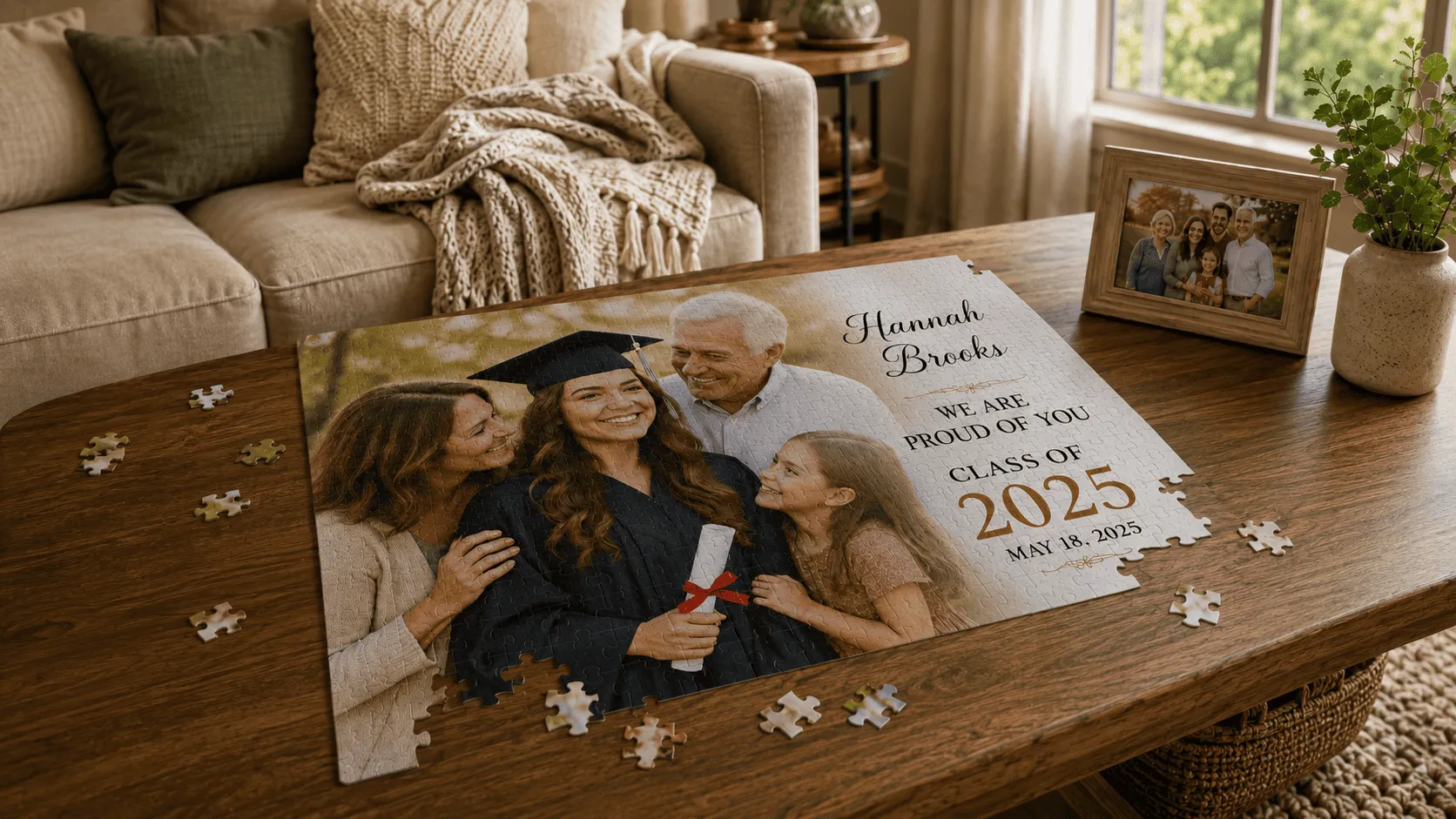 Custom Graduation Puzzle created in Customily