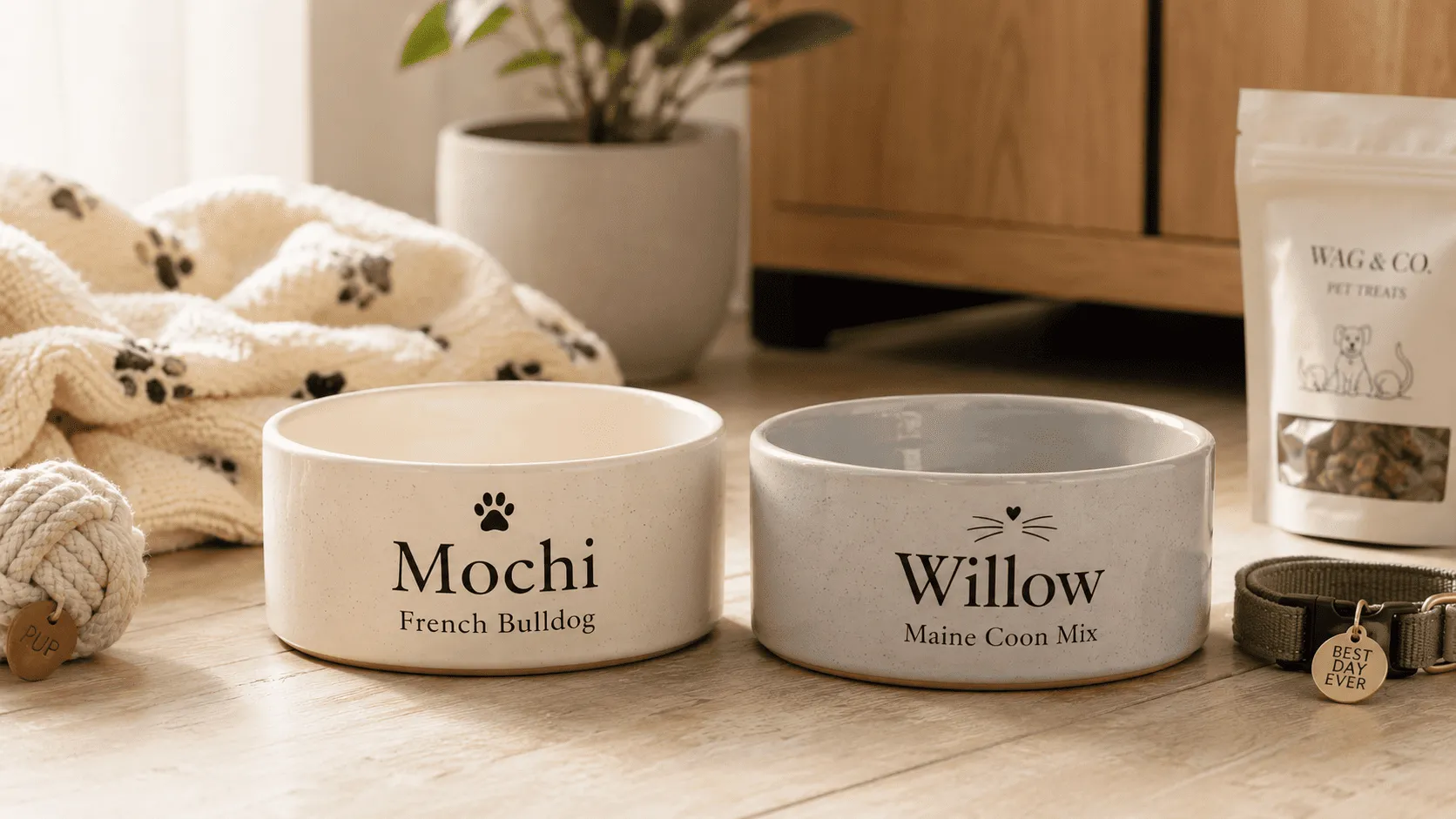 Custom Pet Bowls made by Customily