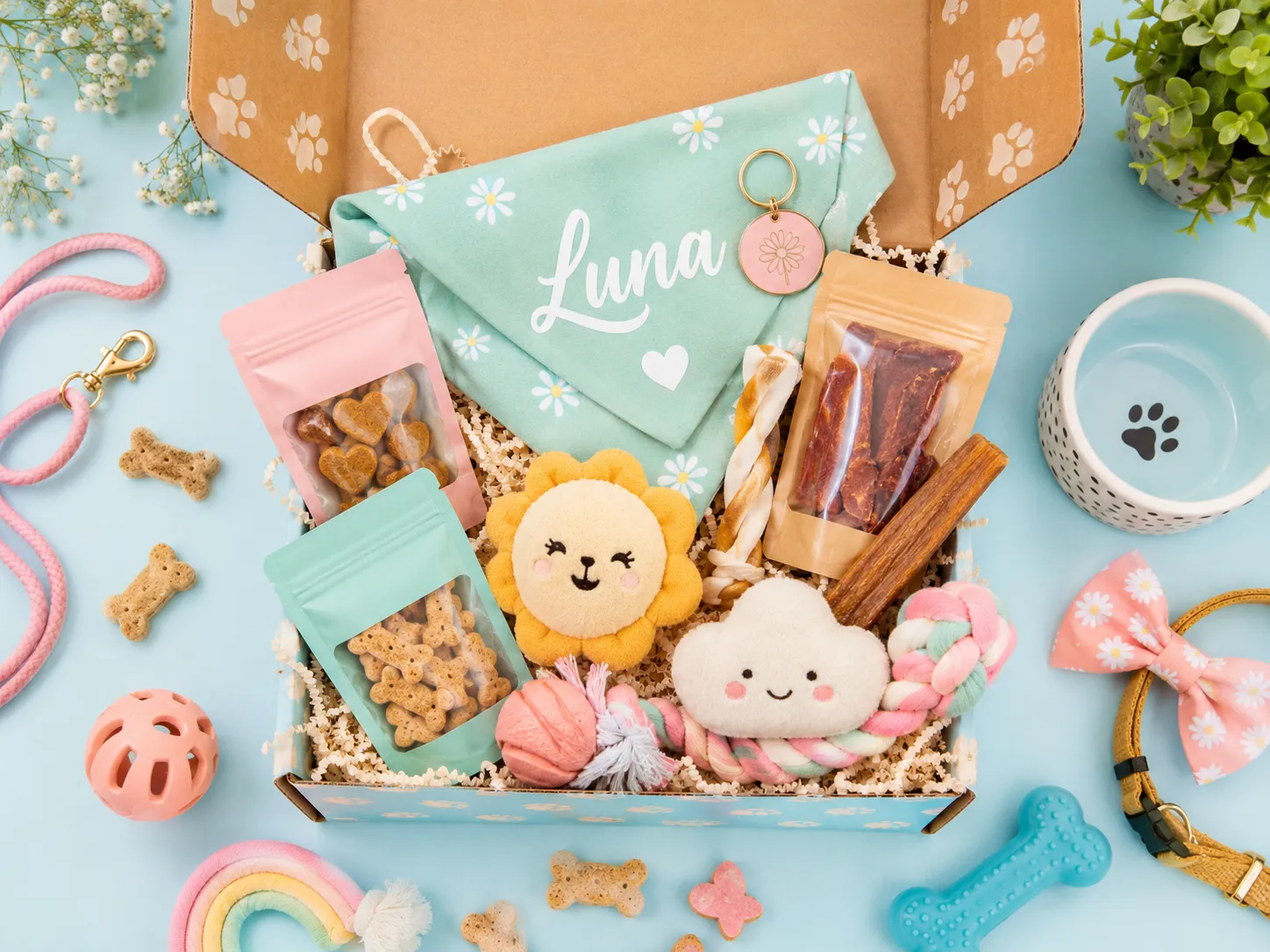 Box of treats for a pet