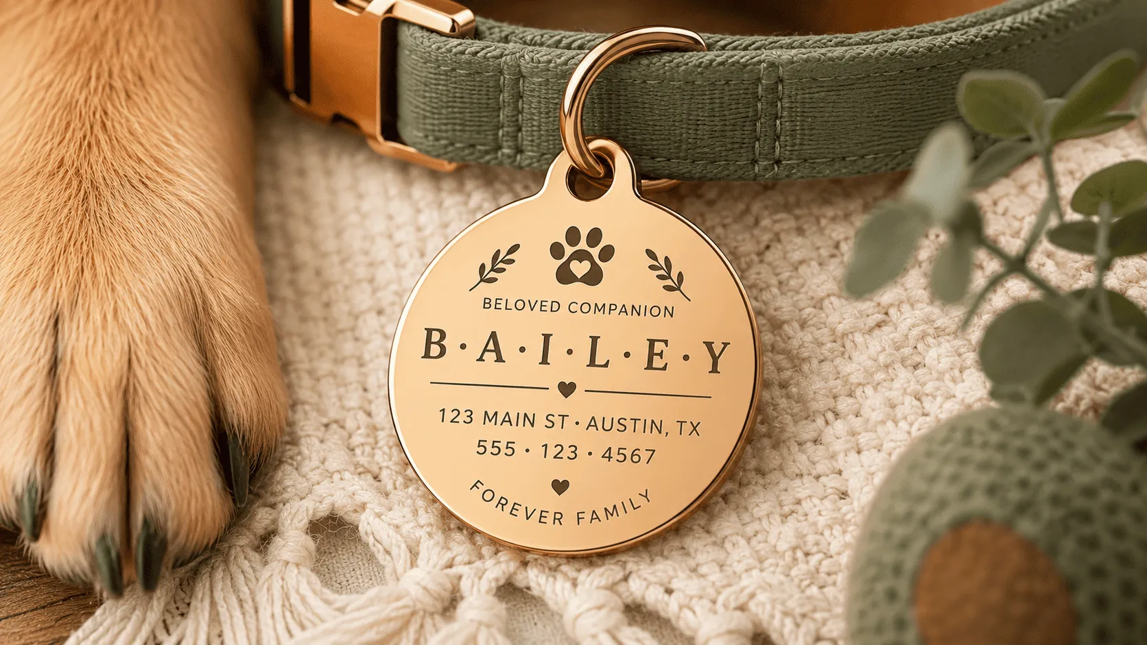 Personalized engrave pet tag