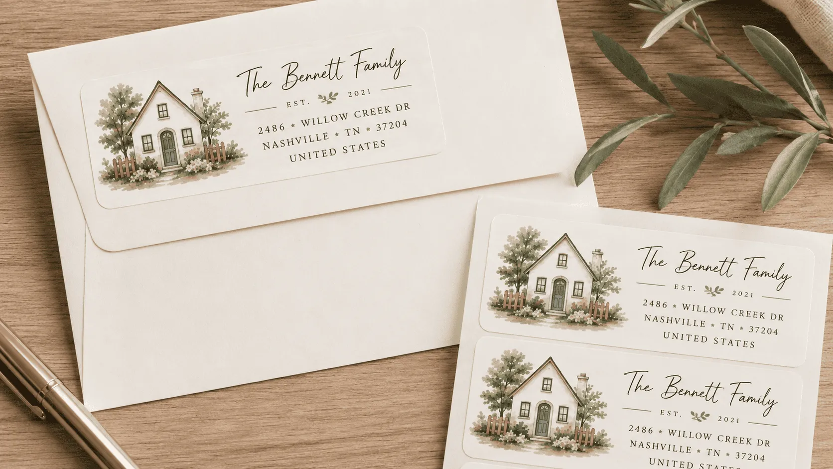 Custom family envelopes
