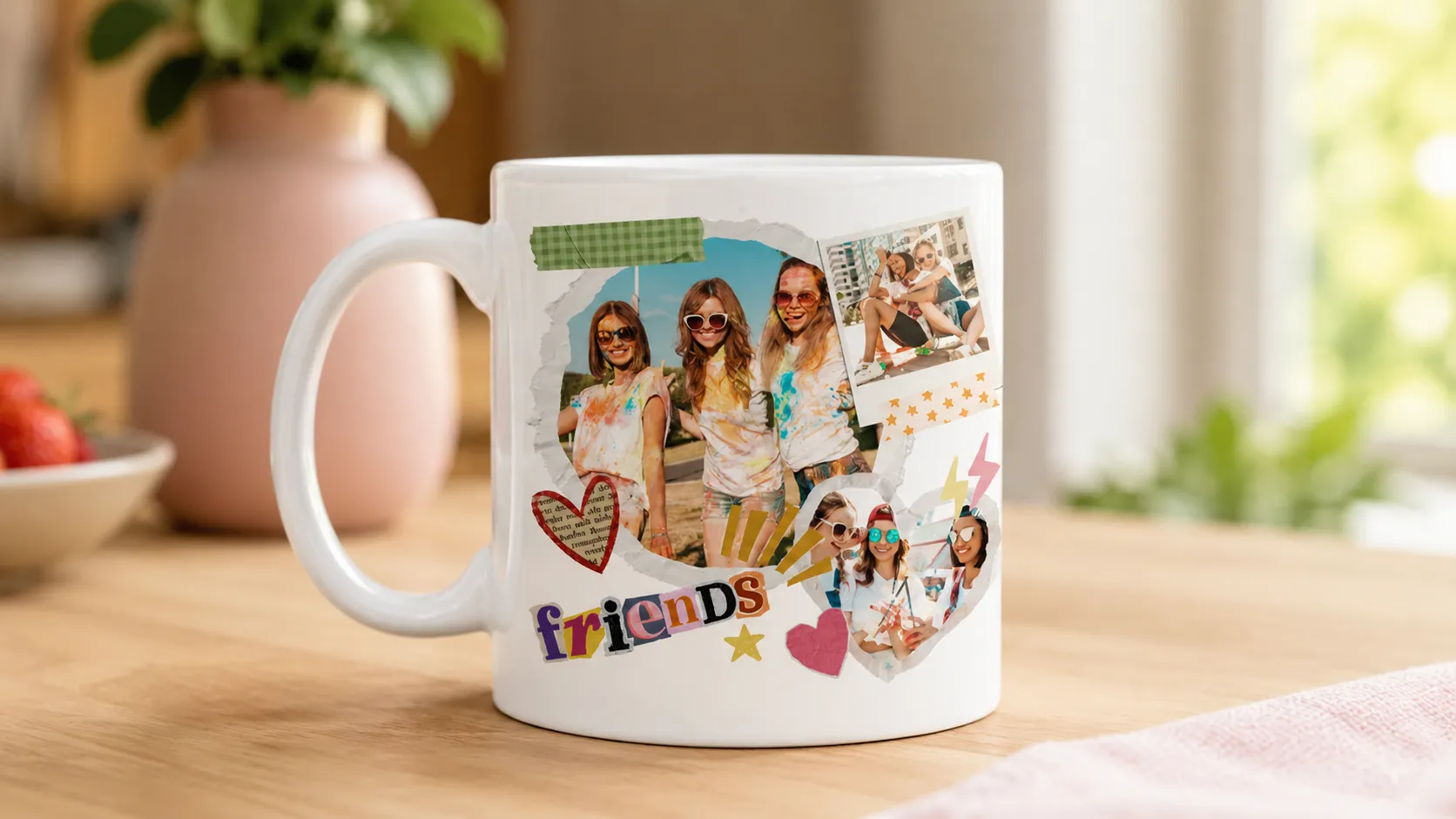 Customized photo mug for friends