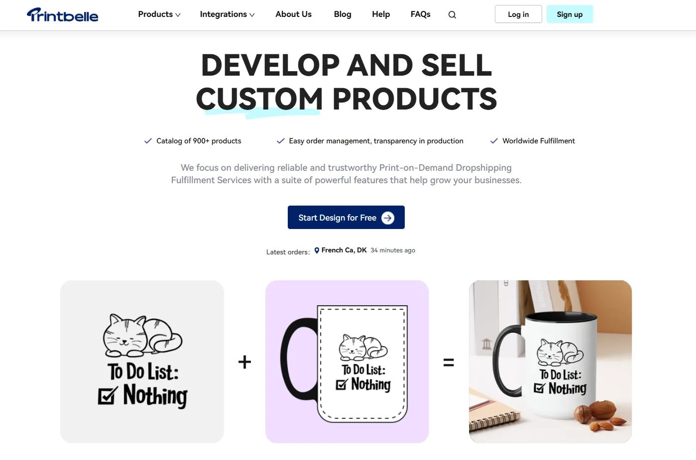 Printbelle website screenshot