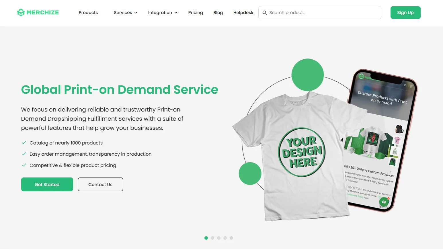 Merchize website screenshot