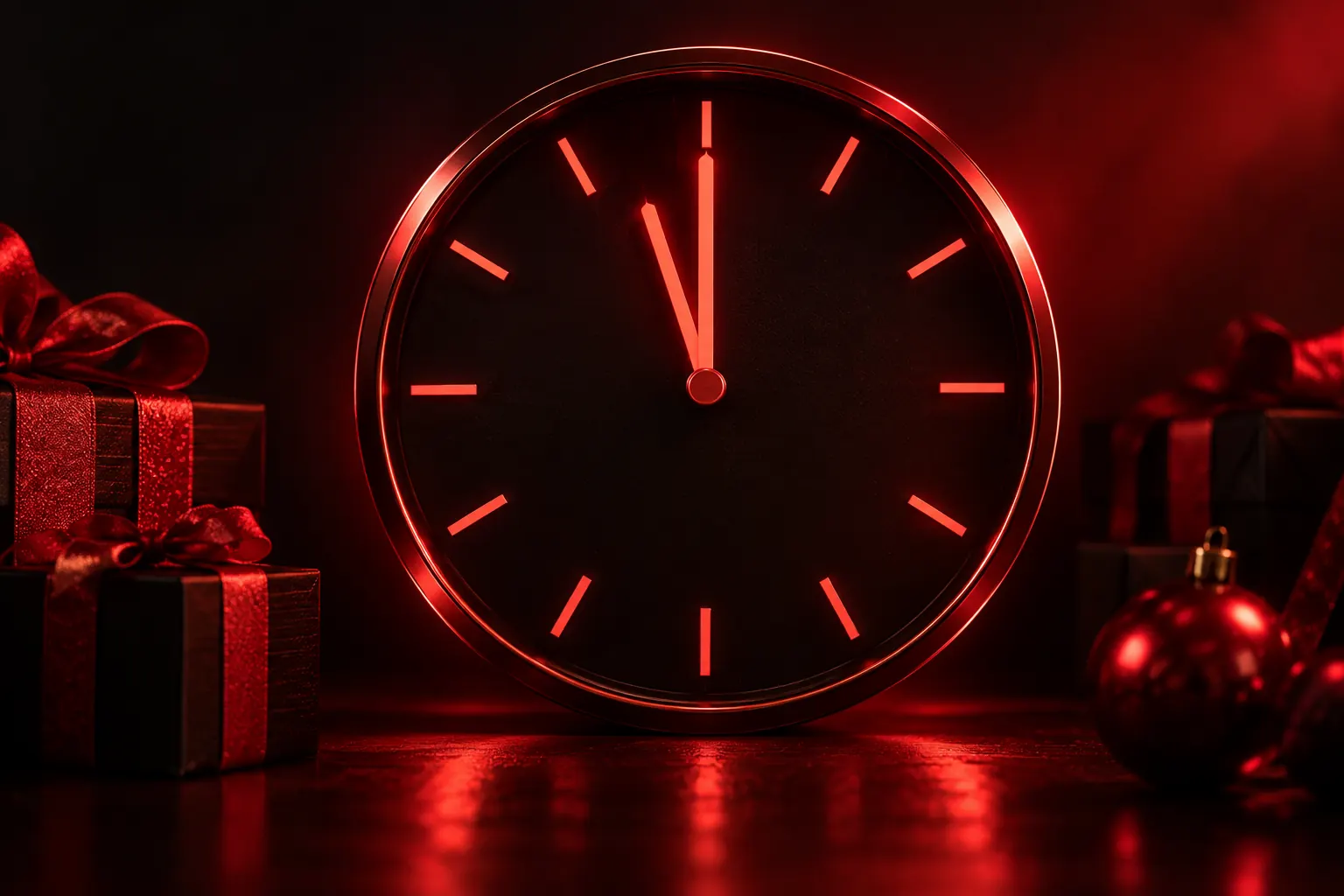 Glowing red countdown clock representing a limited-time Black Friday offer