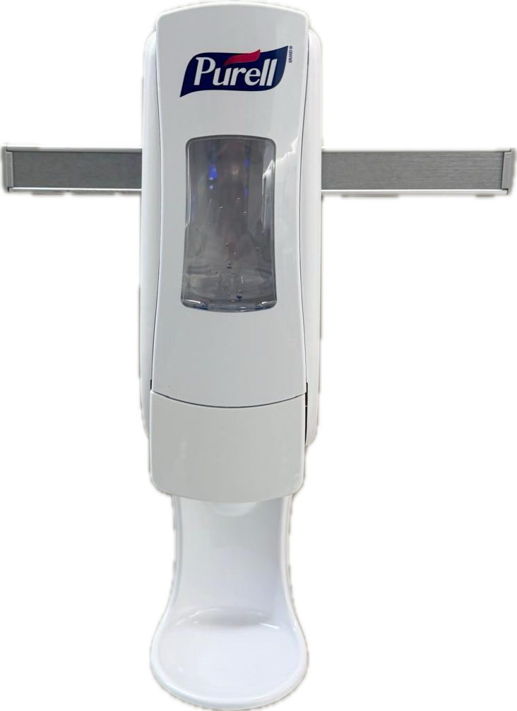 Universal Mounting Plate for most owner provided narrow body soap or sanitizer dispensers 