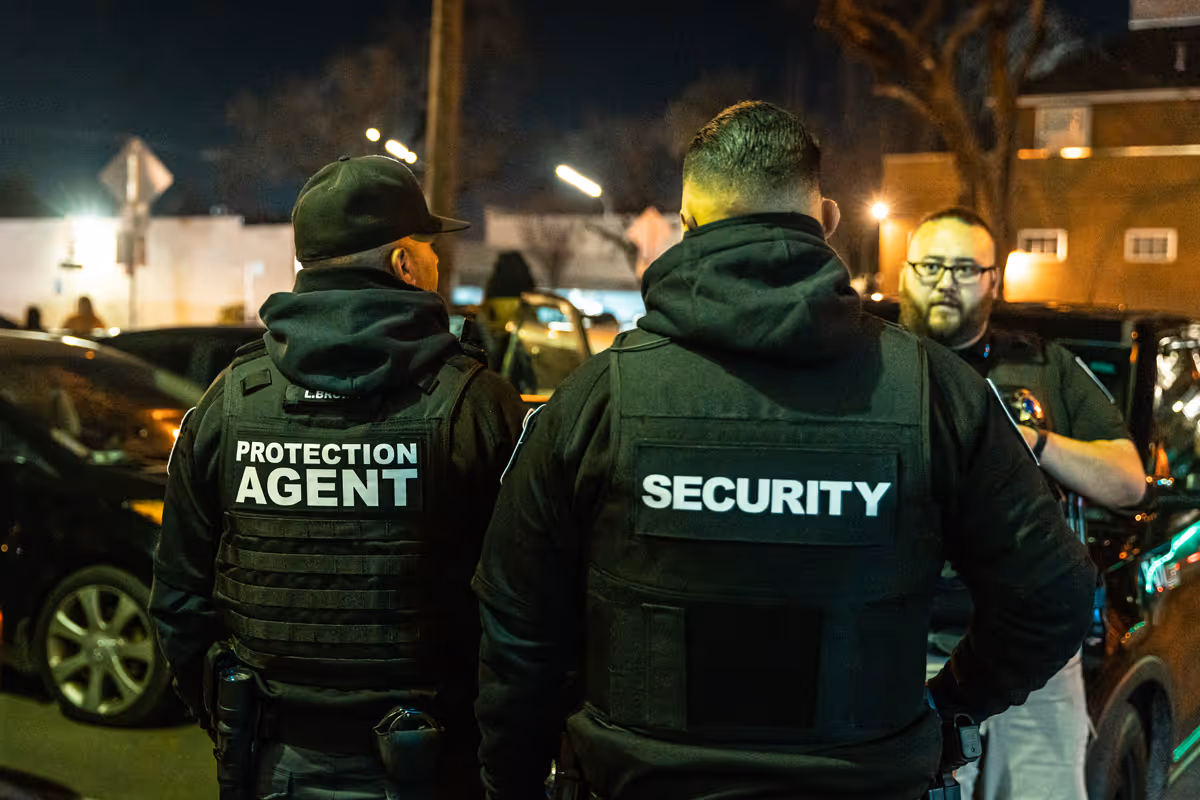 A protector agent and a security guy.