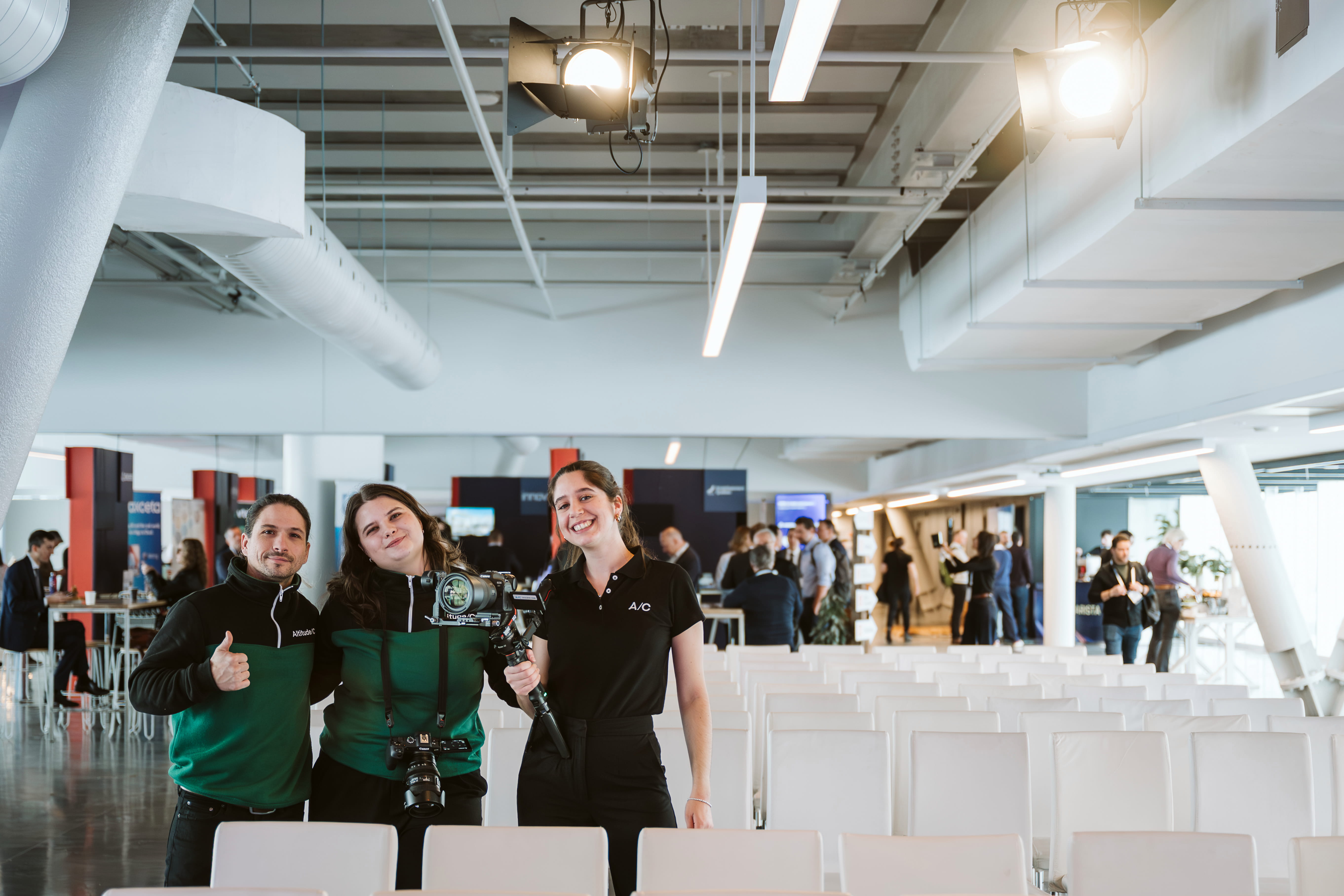 Altitude/C multimedia team capturing moments at the EnergiQ event.