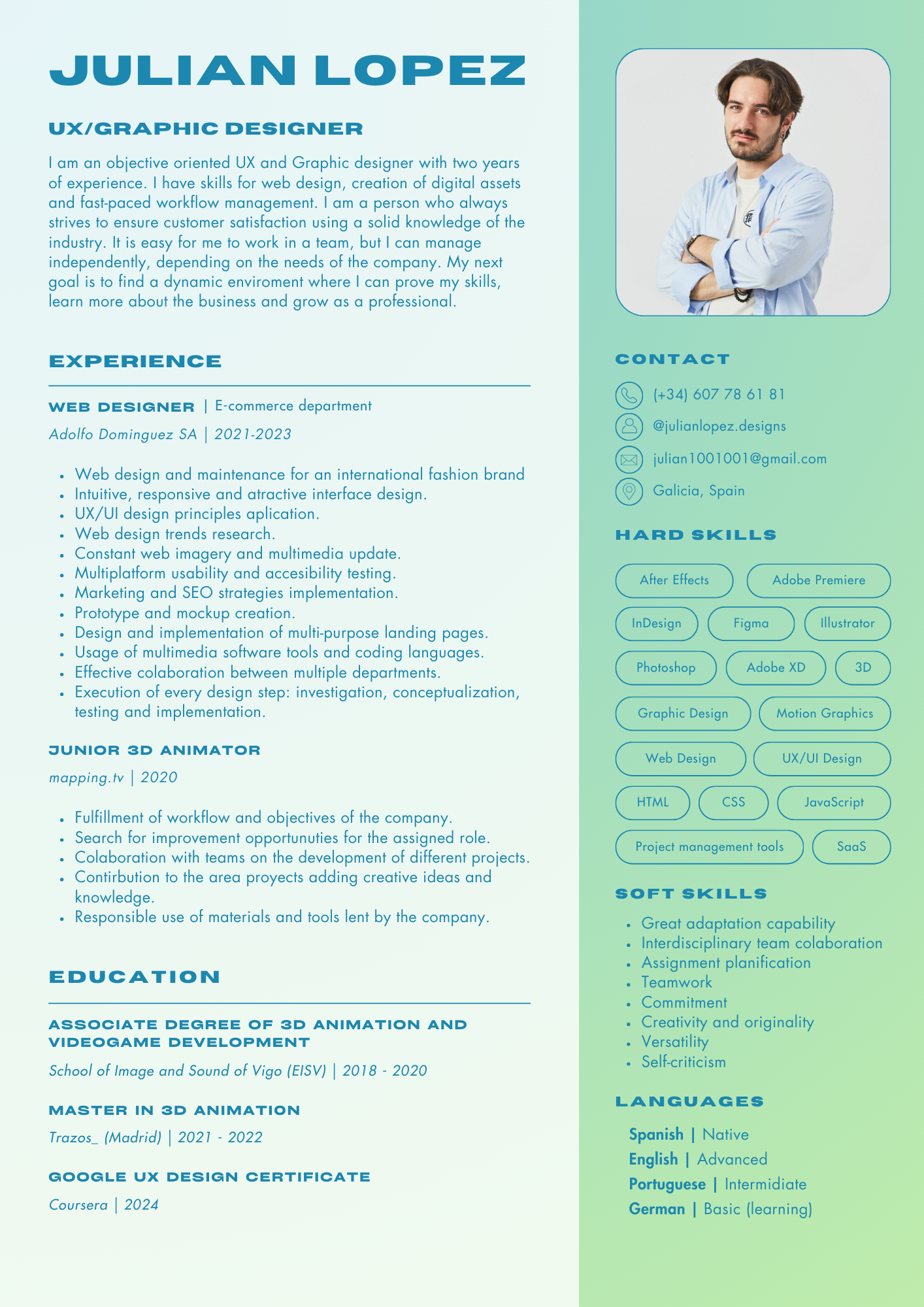Curriculum Vitae of Julian Lopez
