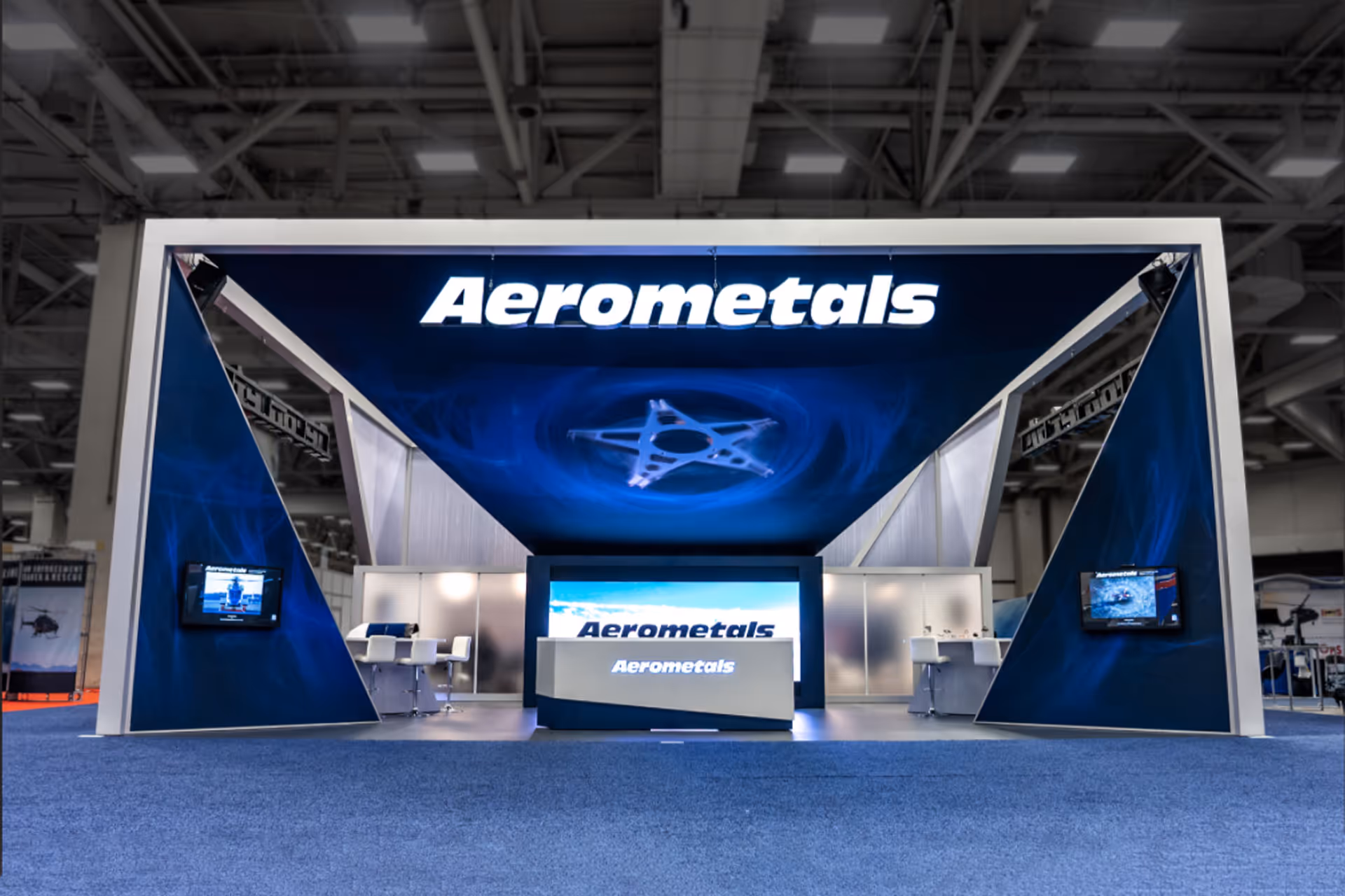 Aerometals Exhibit Booth designed by The Trade Group