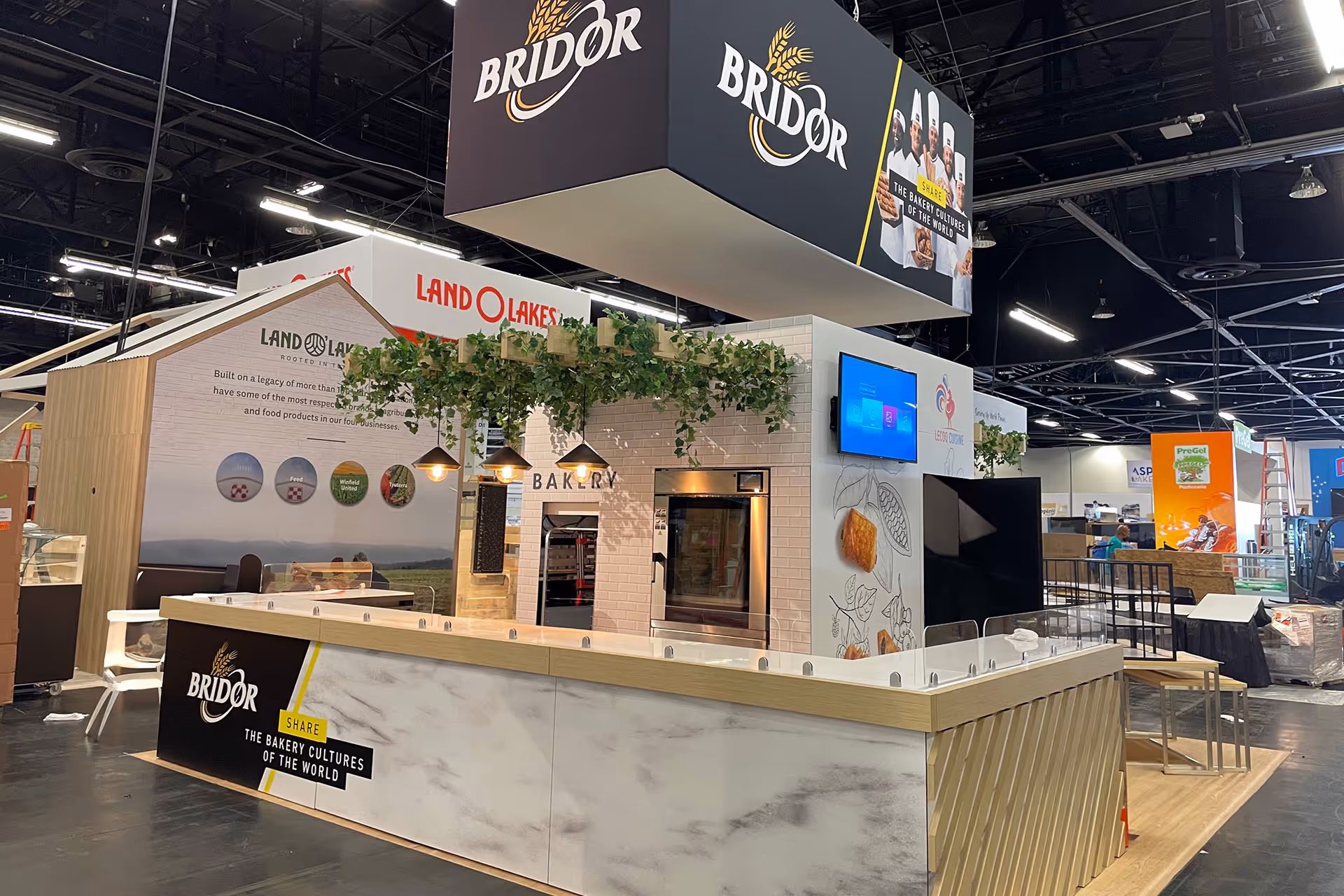 Bridor Trade Show Exhibit designed by The Trade Group