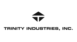 Trinity Industries, Inc. logo with a black geometric shape above the company name.
