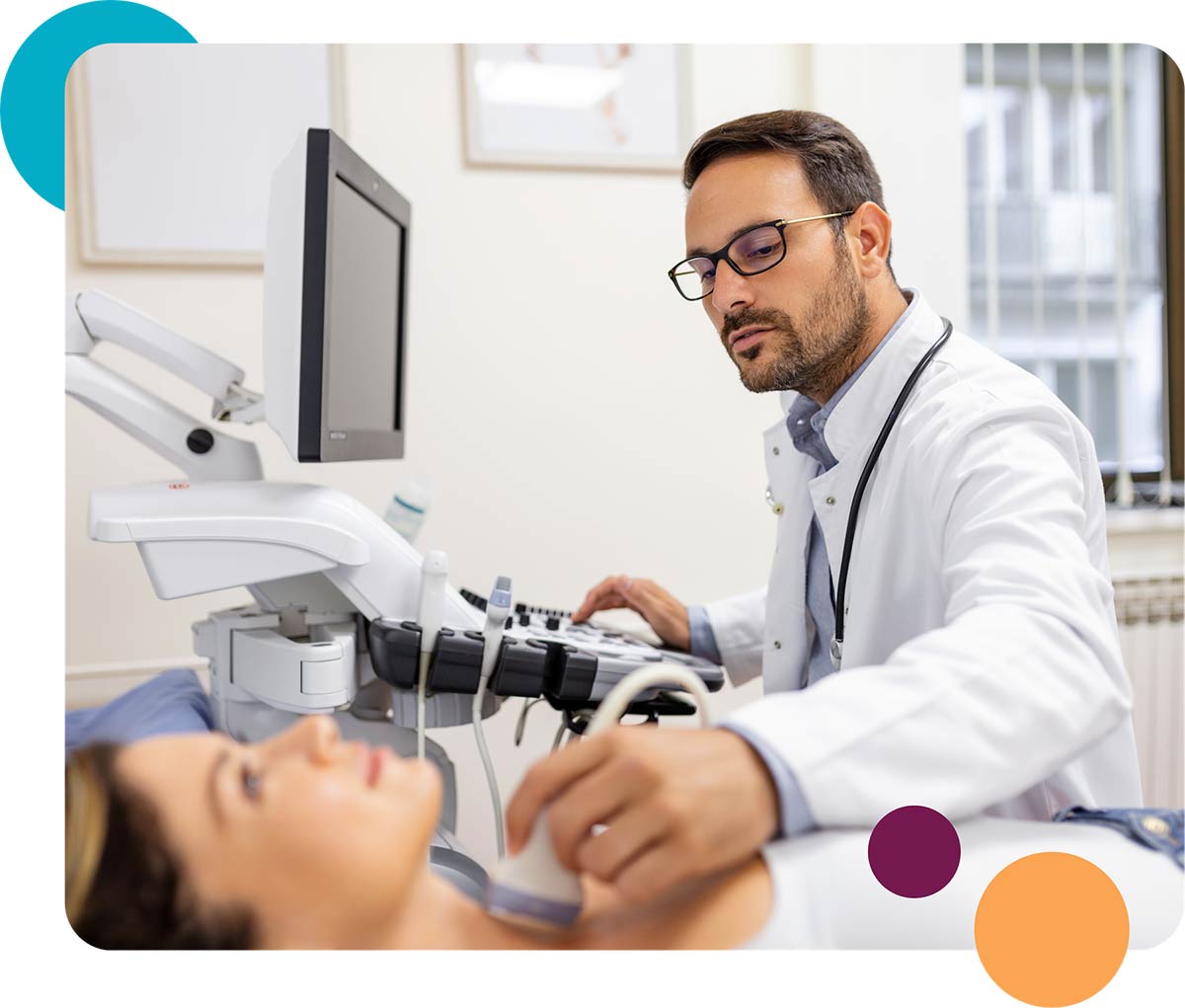 Ultrasound Tech healthcare traveler caring for his patient