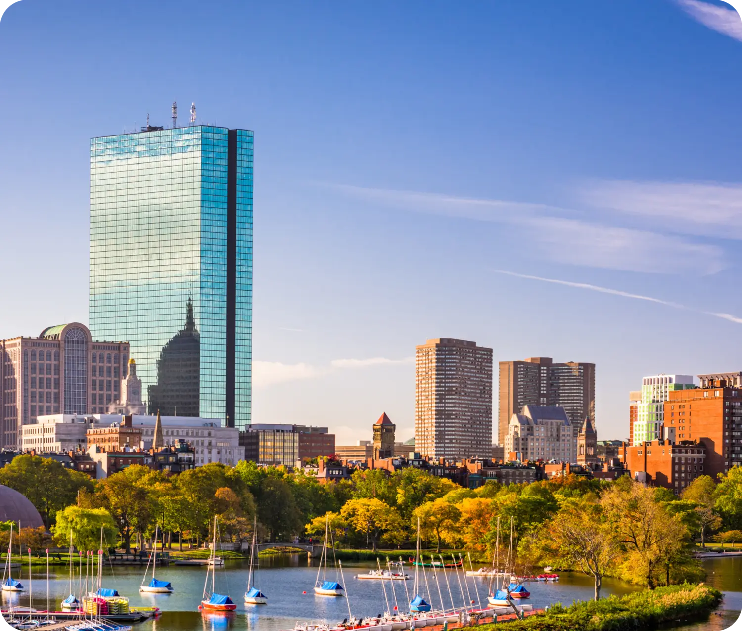 A picturesque view of Boston