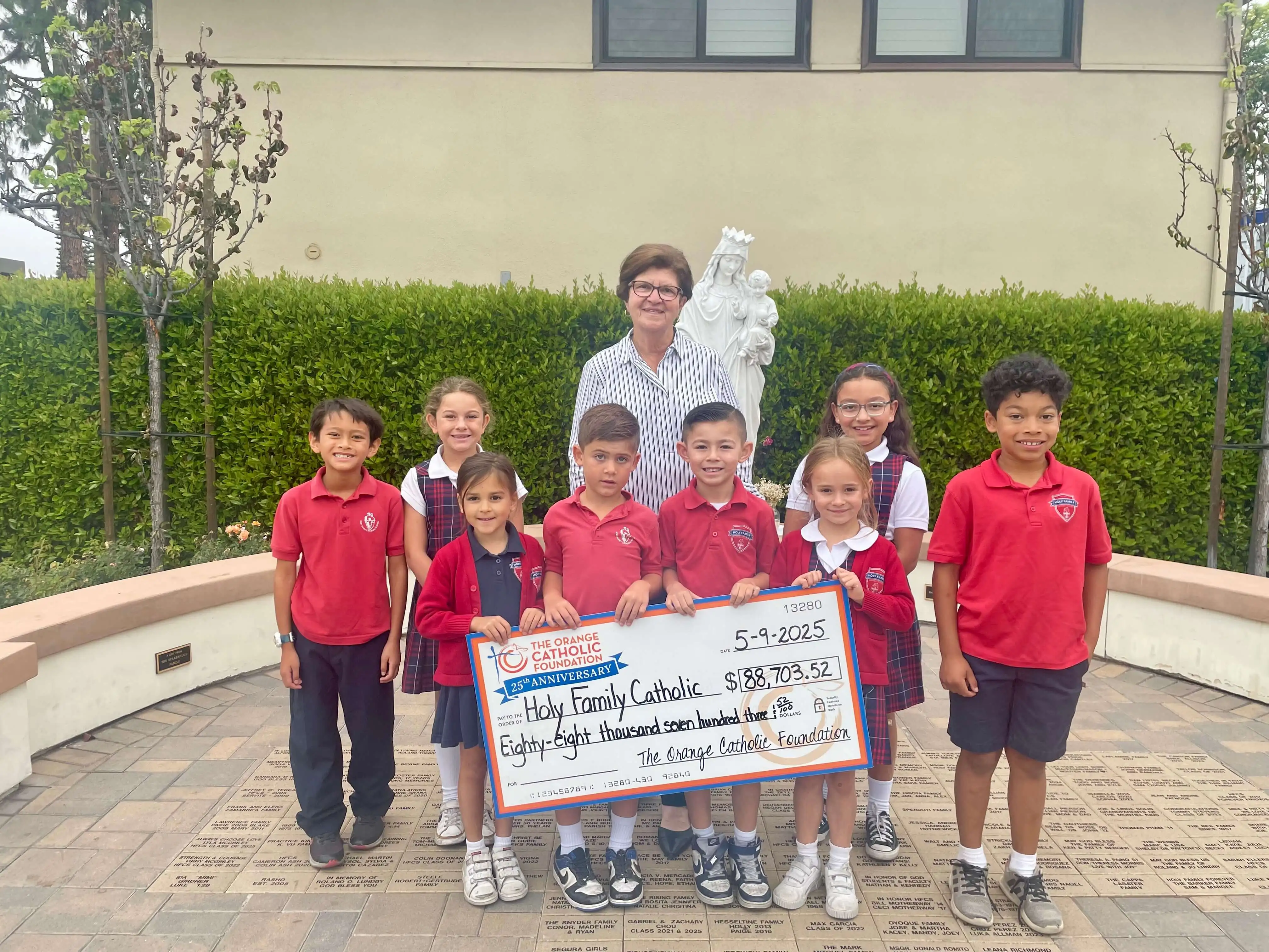 Catholic School Check Delivery