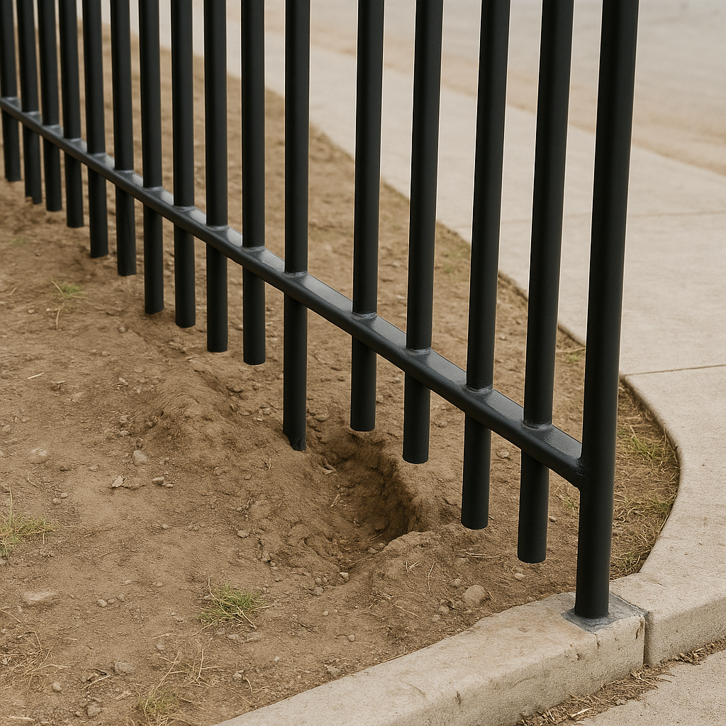 Cerca tubular errores en instalación