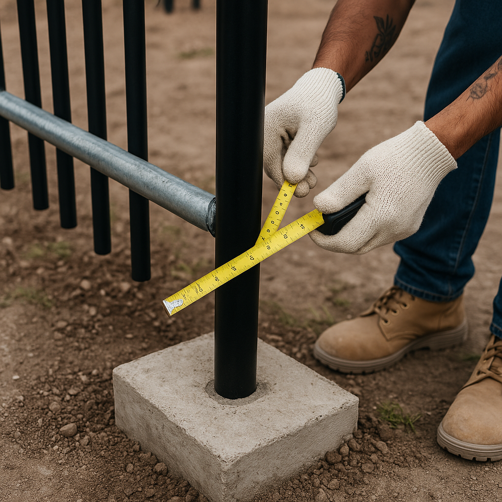 Instalación de cerca tubular correcta