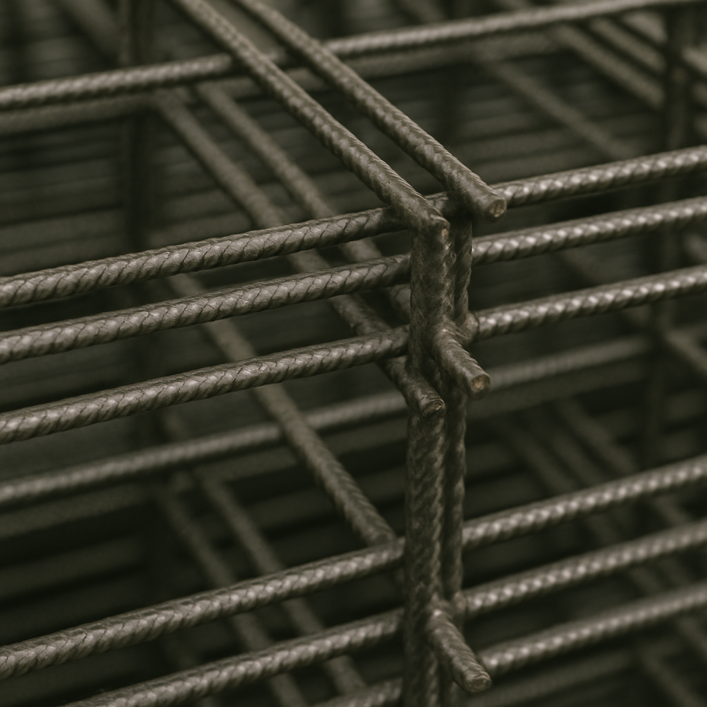 Detalle de cruces soldados en malla electrosoldada