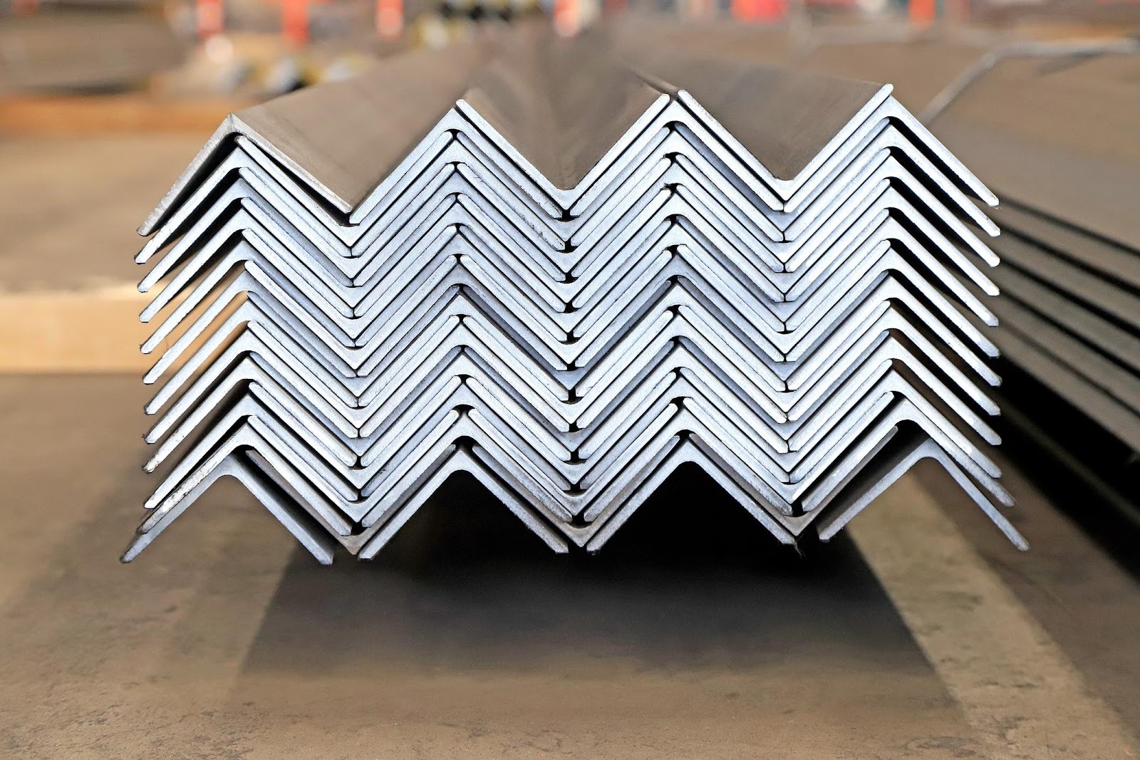 Close up de angulos de acero 
