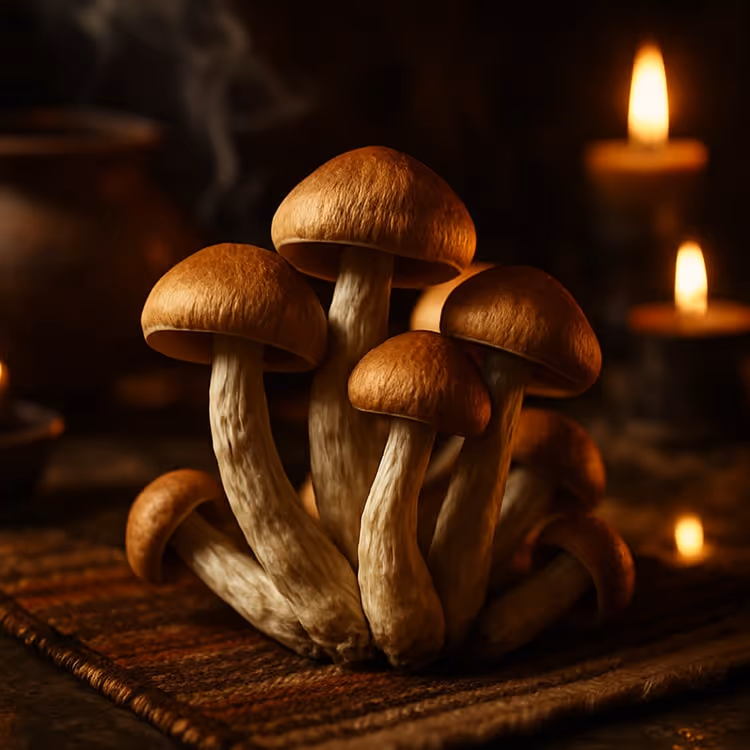 Clustered golden teachers mushrooms used as part of this psilocybin mushroom retreat in Mexico.