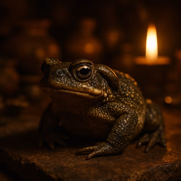 Bufo alvarius (5-meo-dmt toad) used in ceremony for psilocybin, bufo, and peyote retreat in Mexico.