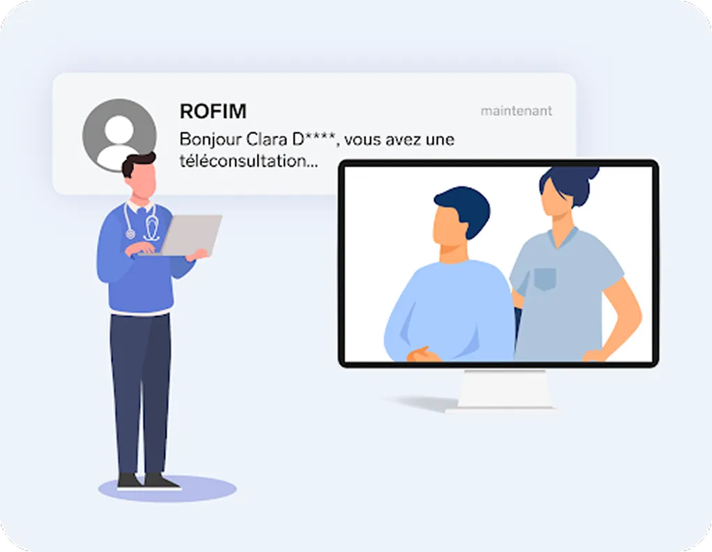 Schéma illustrant le fonctionnement du module de téléconsultation de la plateforme de télémédecine 91Թ pour les médecins en chirurgie