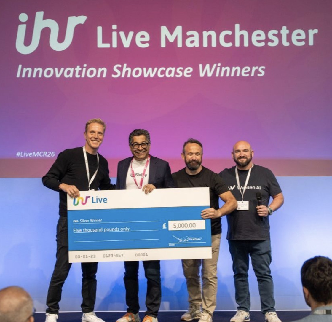 Sixley team receiving the Silver Innovation Showcase award at In-house Recruitment Live Manchester