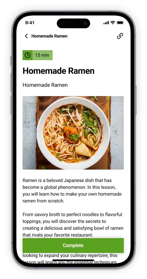 Cooking App Preview
