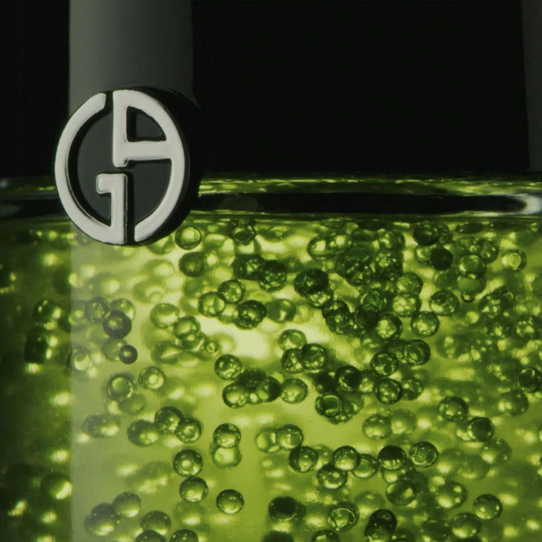 Vue d’ensemble du plateau et de la production live pour Armani Beauty, Crema Nera