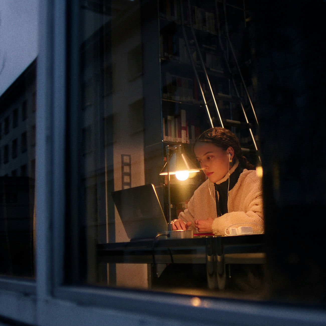 Vue du campus pendant le tournage du film du centenaire.