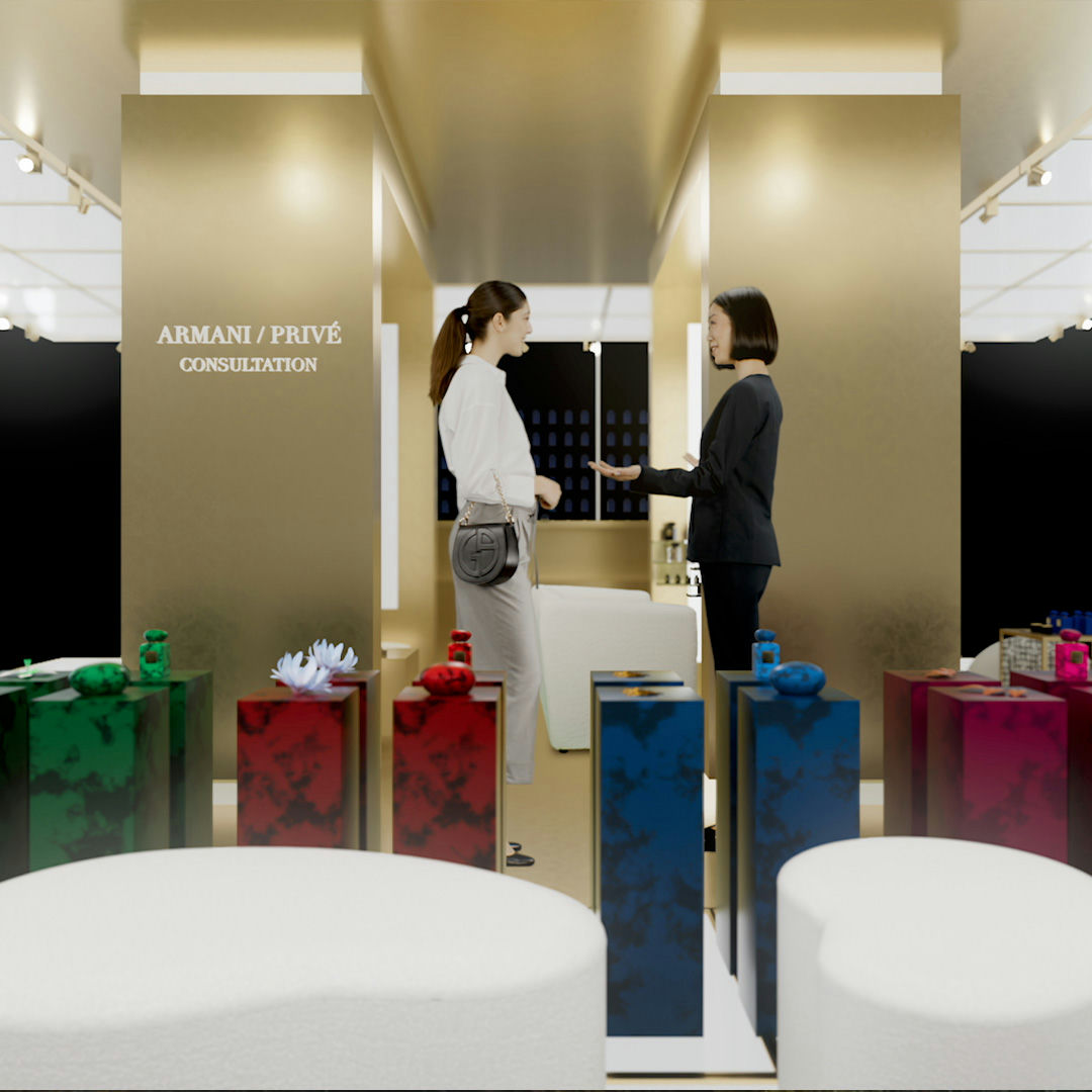 Vue de rendu 3D mettant en avant une esthétique sobre et raffinée