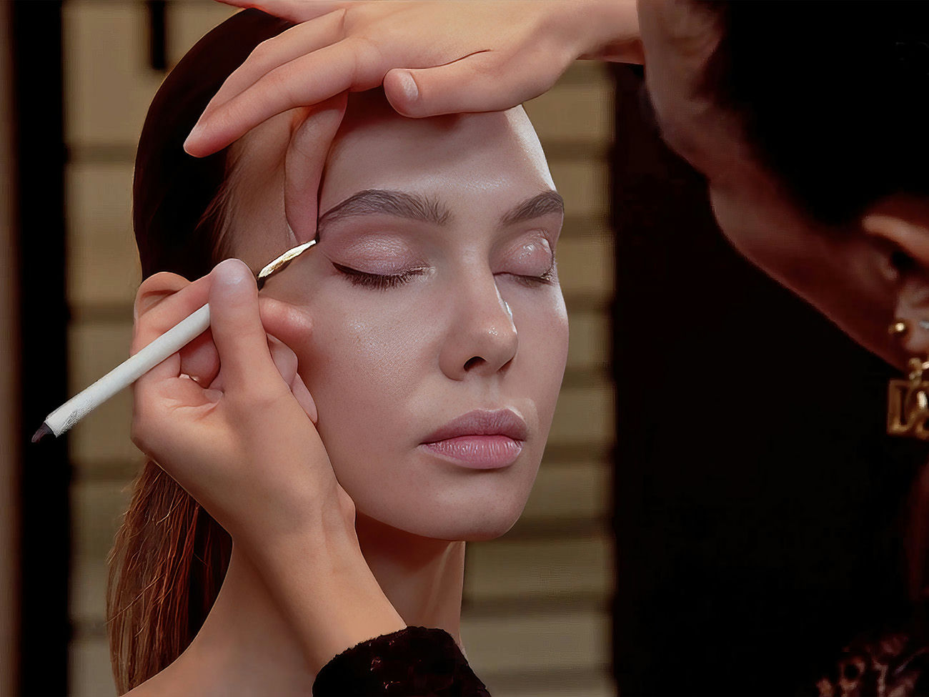 Plateau de tournage Beauty Insider à Milan pour Dolce&Gabbana, production vidéo formation.
