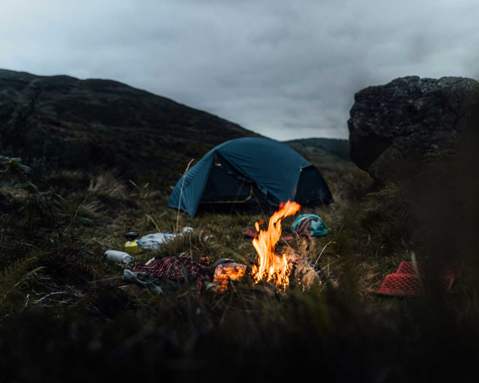 Campingplats med oövervakad eld