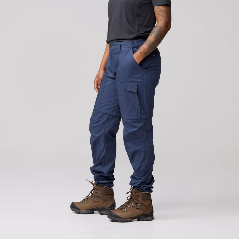 Fjällräven Women's Abisko Hybrid Trail Zipoff Trousers Black 07