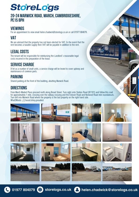 March offices brochure, page 2: viewings, terms, directions and photos