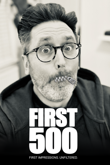 A one-sheet poster for the portfolio review campaign FIRST 500