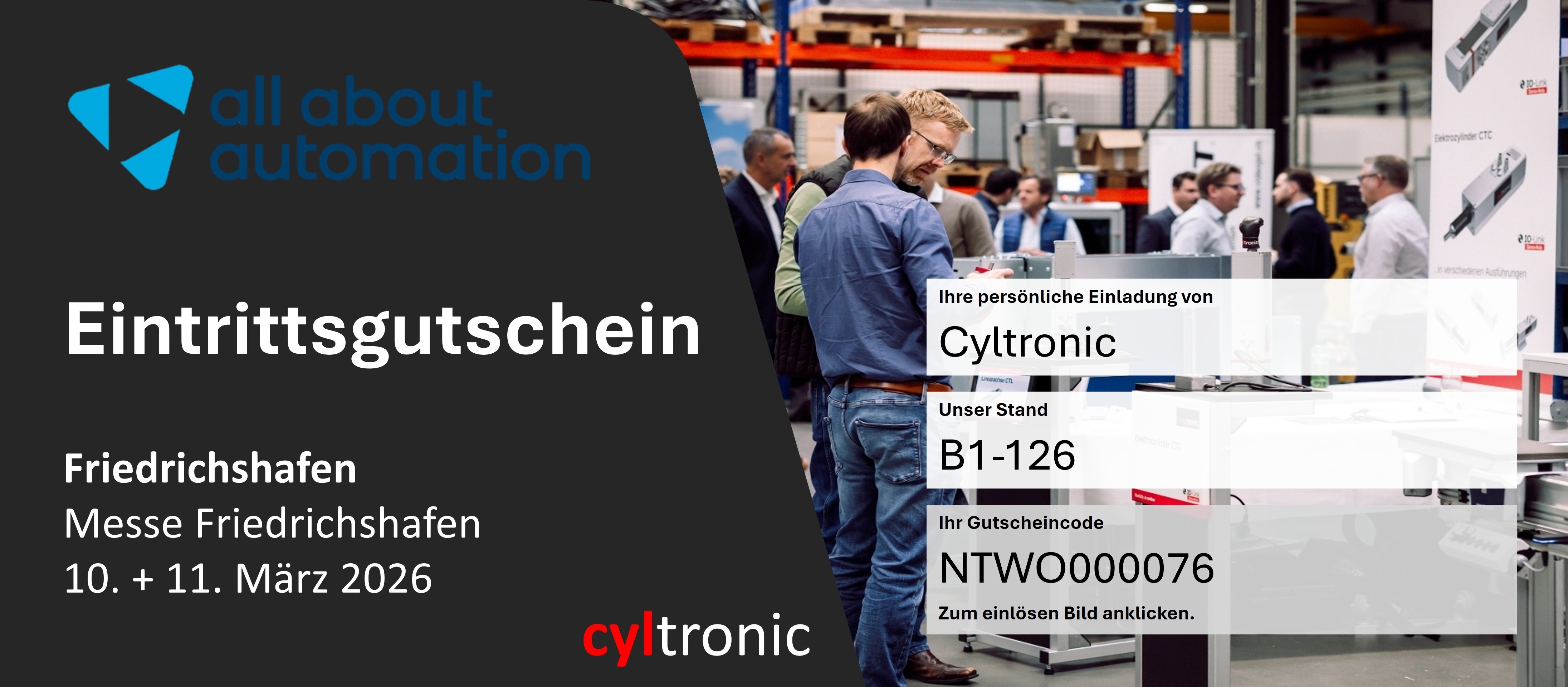 Cyltronic Einladung zur All About Automation in Friedrichshafen 2026