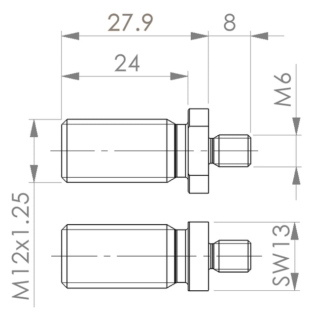 Gewinde-Adapter CTC-060 zu Ø40 ISO-Zylinder