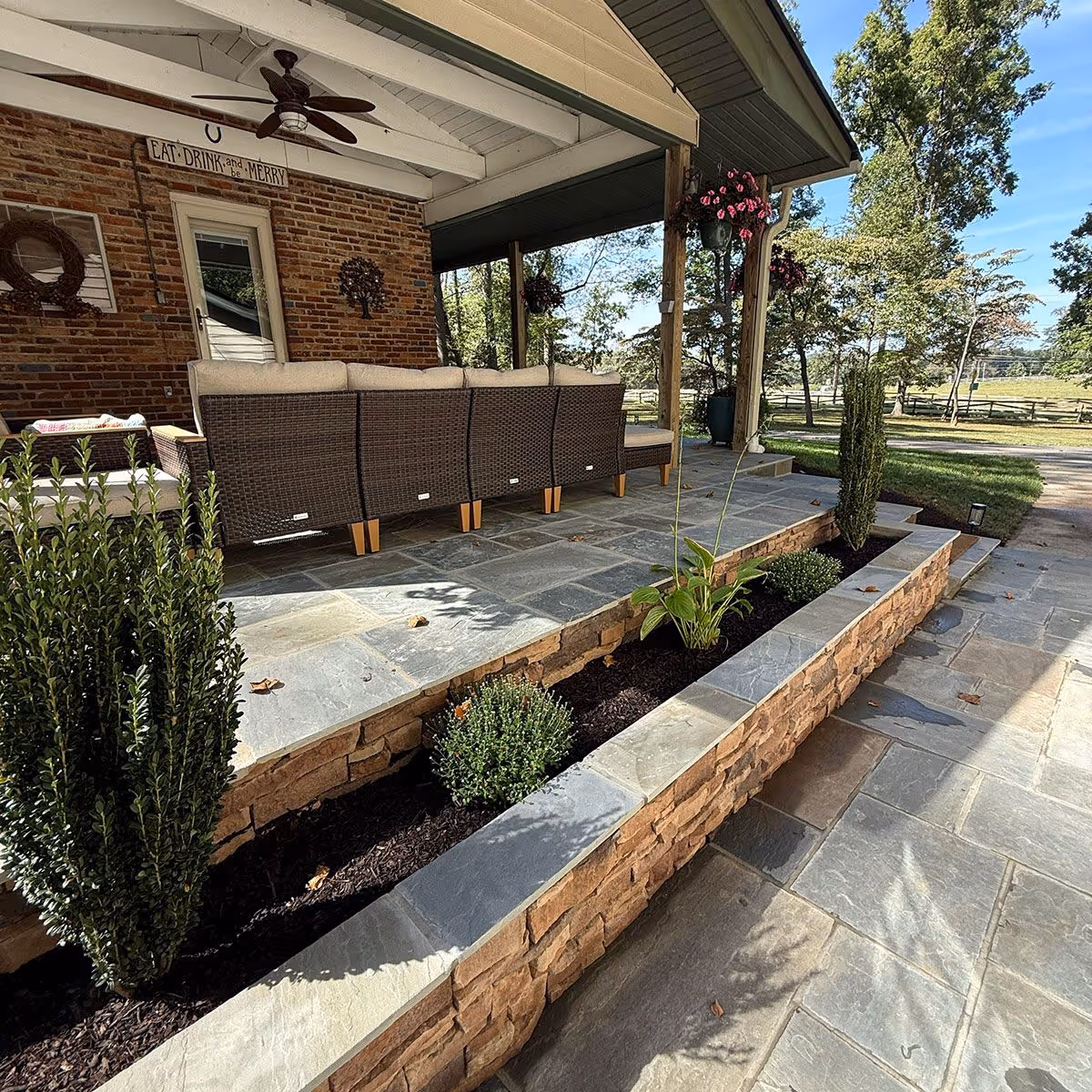 Outdoor living space by James Creek Lawn and Landscape