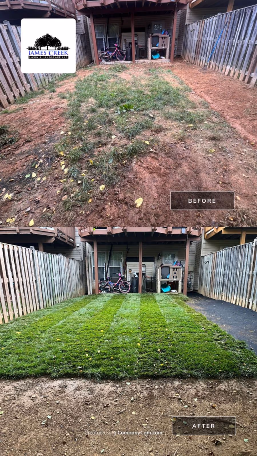 Lawn and landscape before and after near me