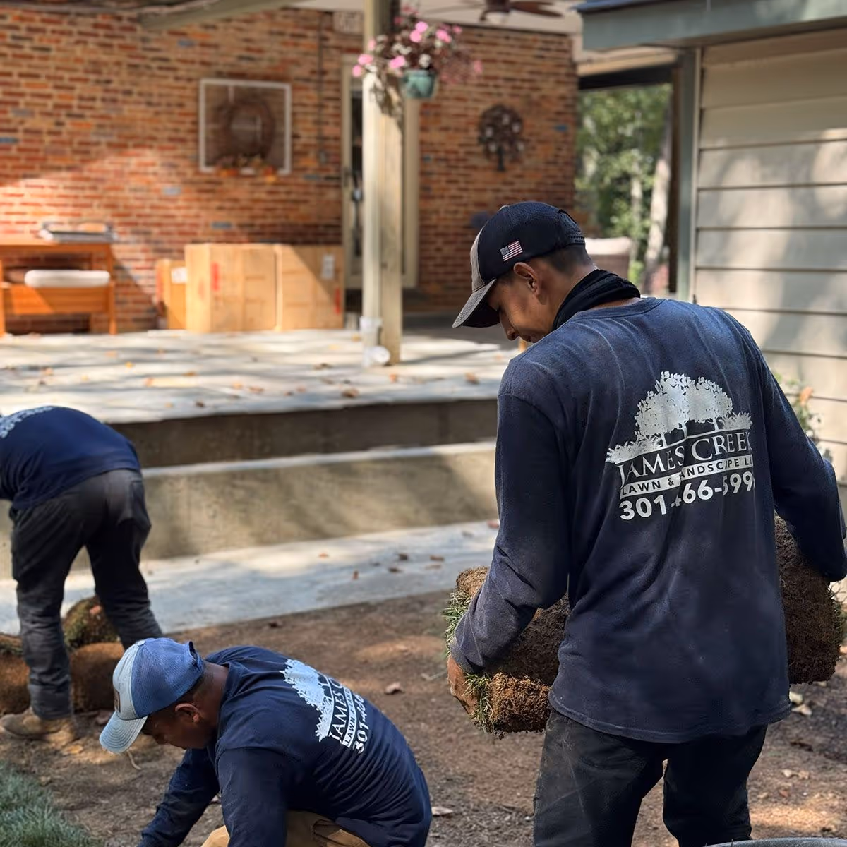James Creek Lawn and Landscape crew working near me