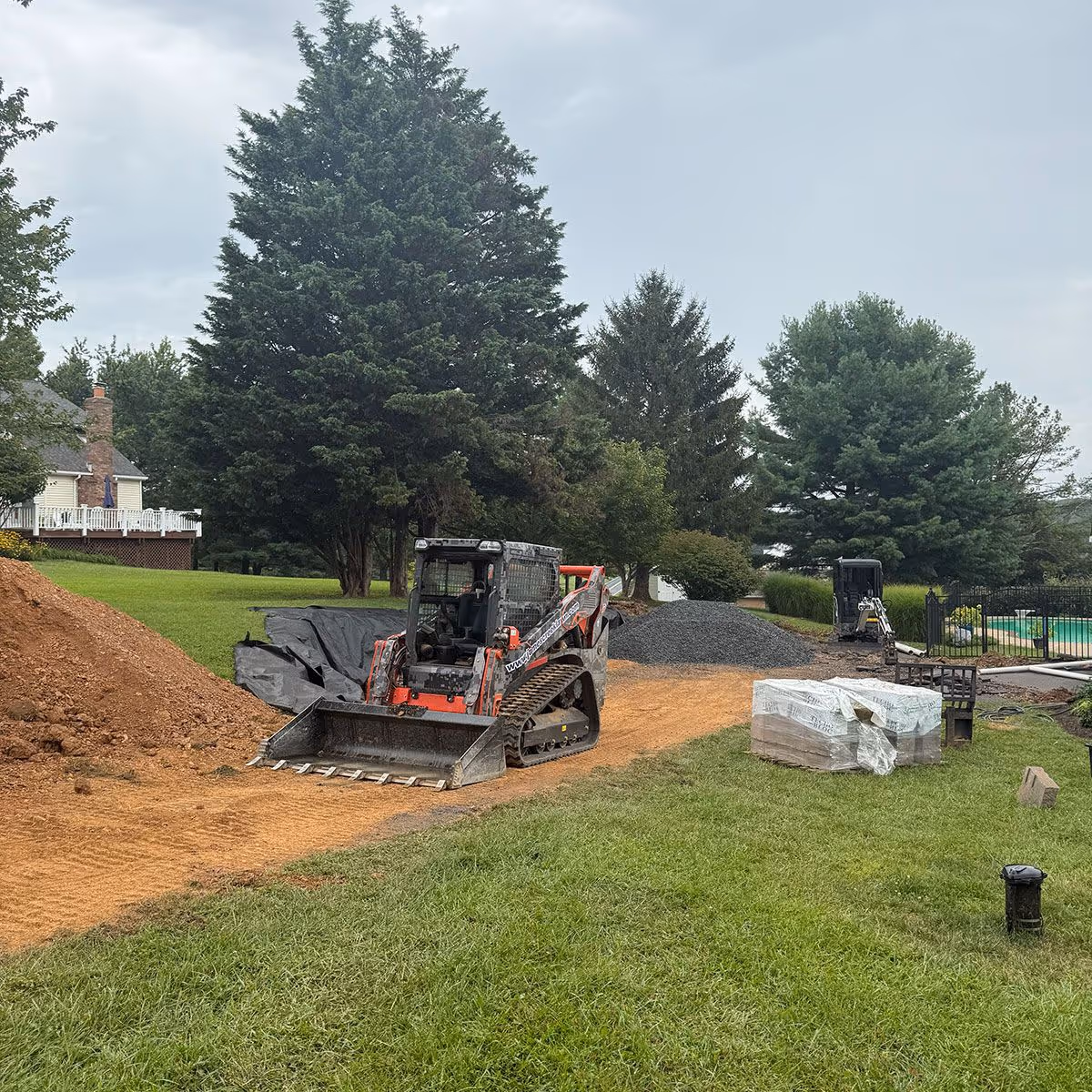 Landscape grading and skid steer services near me