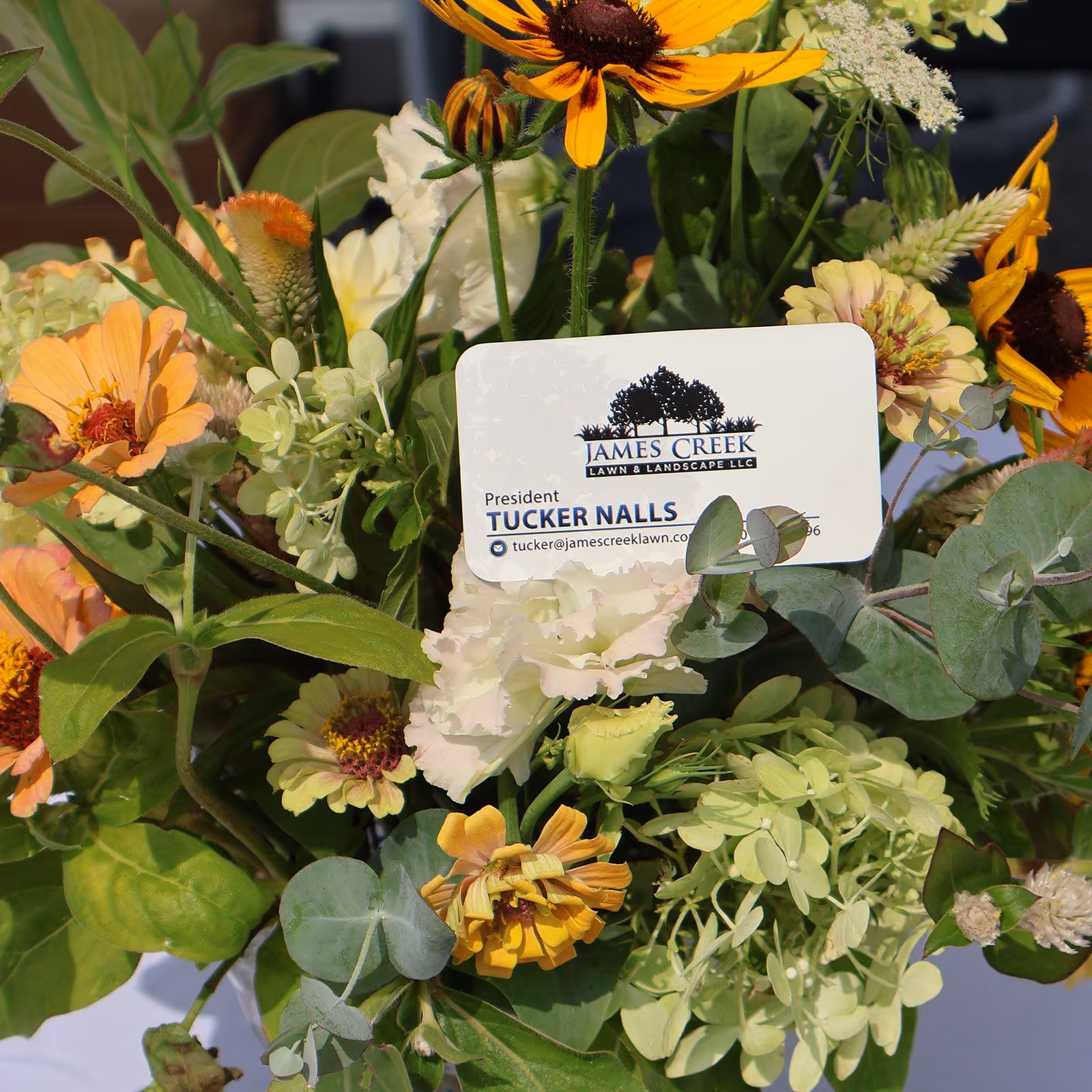 Colorful seasonal flowers planted by James Creek Lawn and Landscape