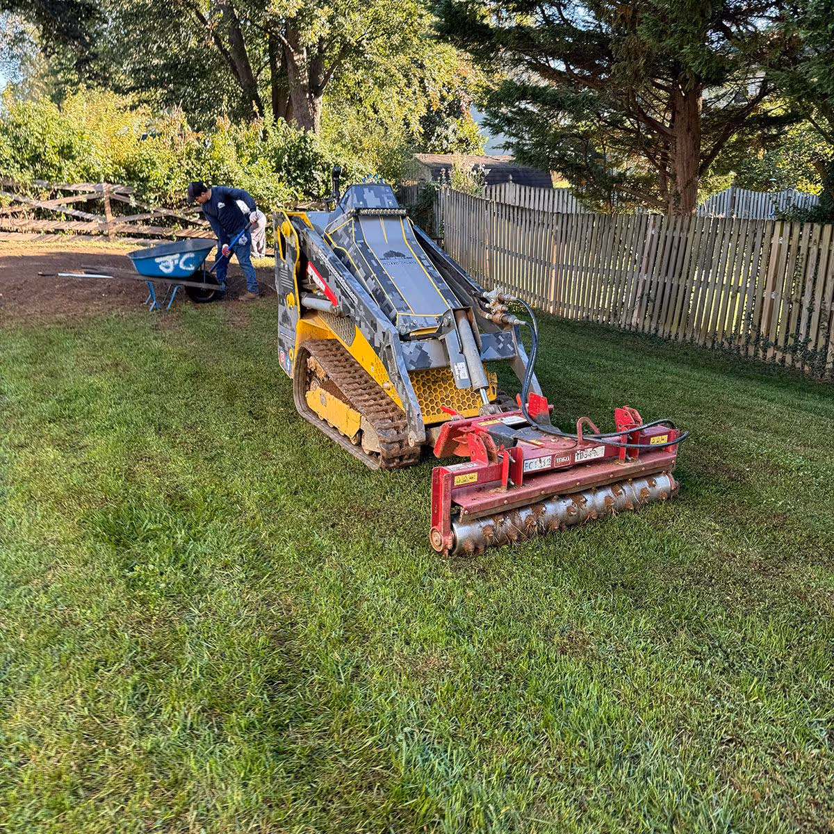 Commercial lawn mower by James Creek Lawn and Landscape near me