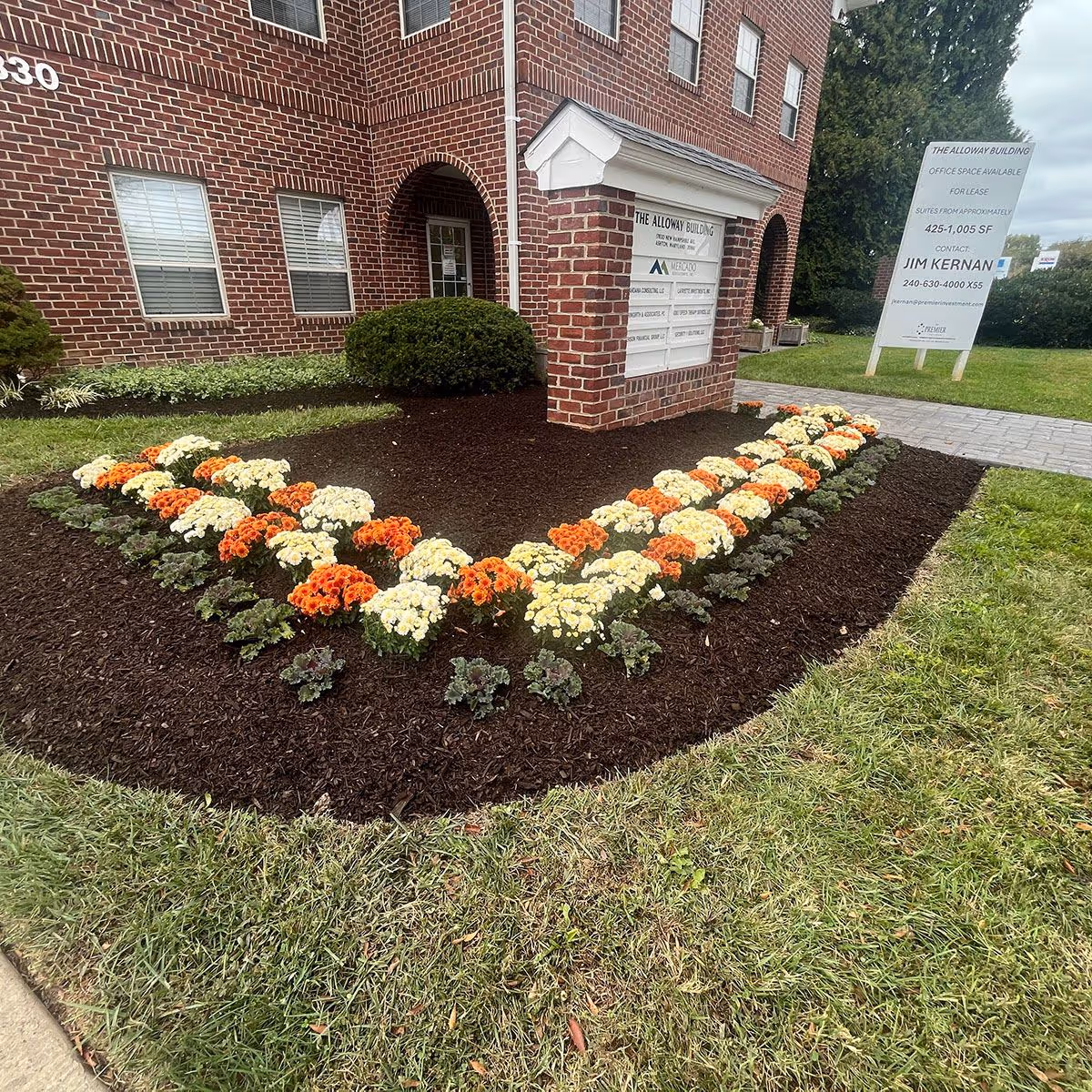Fresh flowers planted by James Creek Lawn and Landscape near me