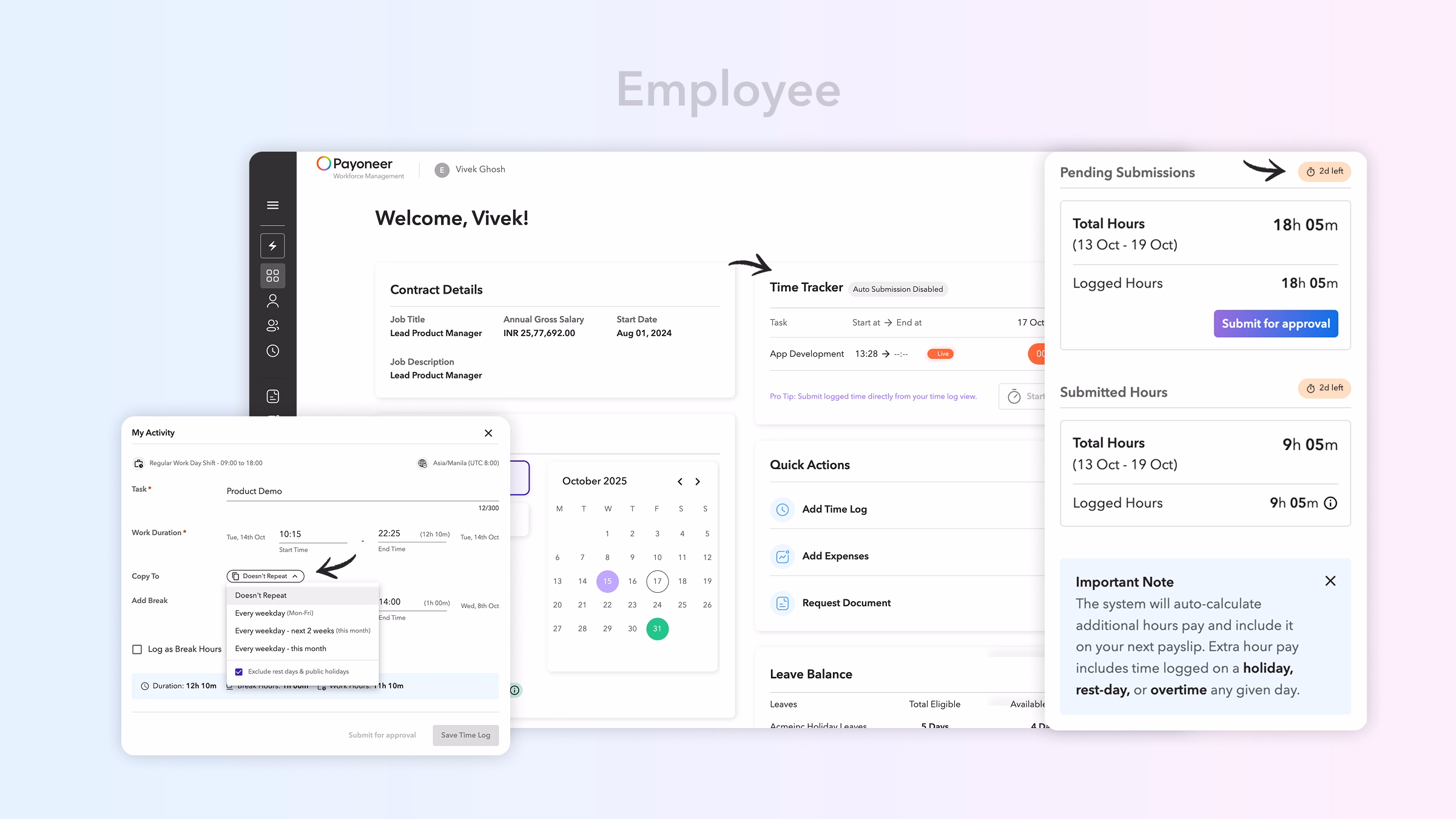 Time Logs Enhancements Employee