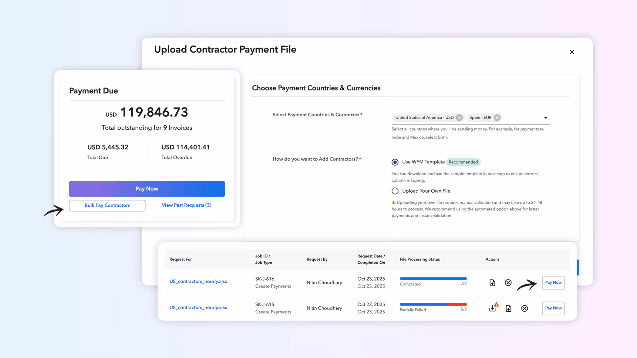 Bulk Pay CMS Contractors