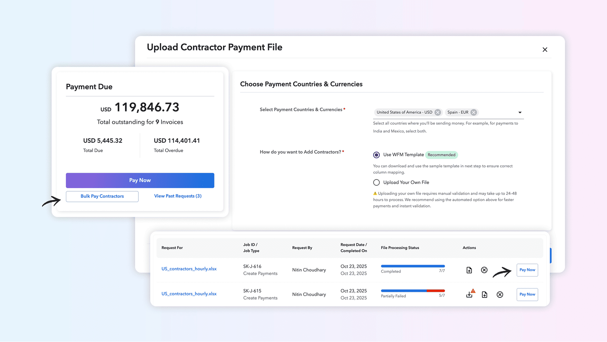 Bulk Pay CMS Contractors