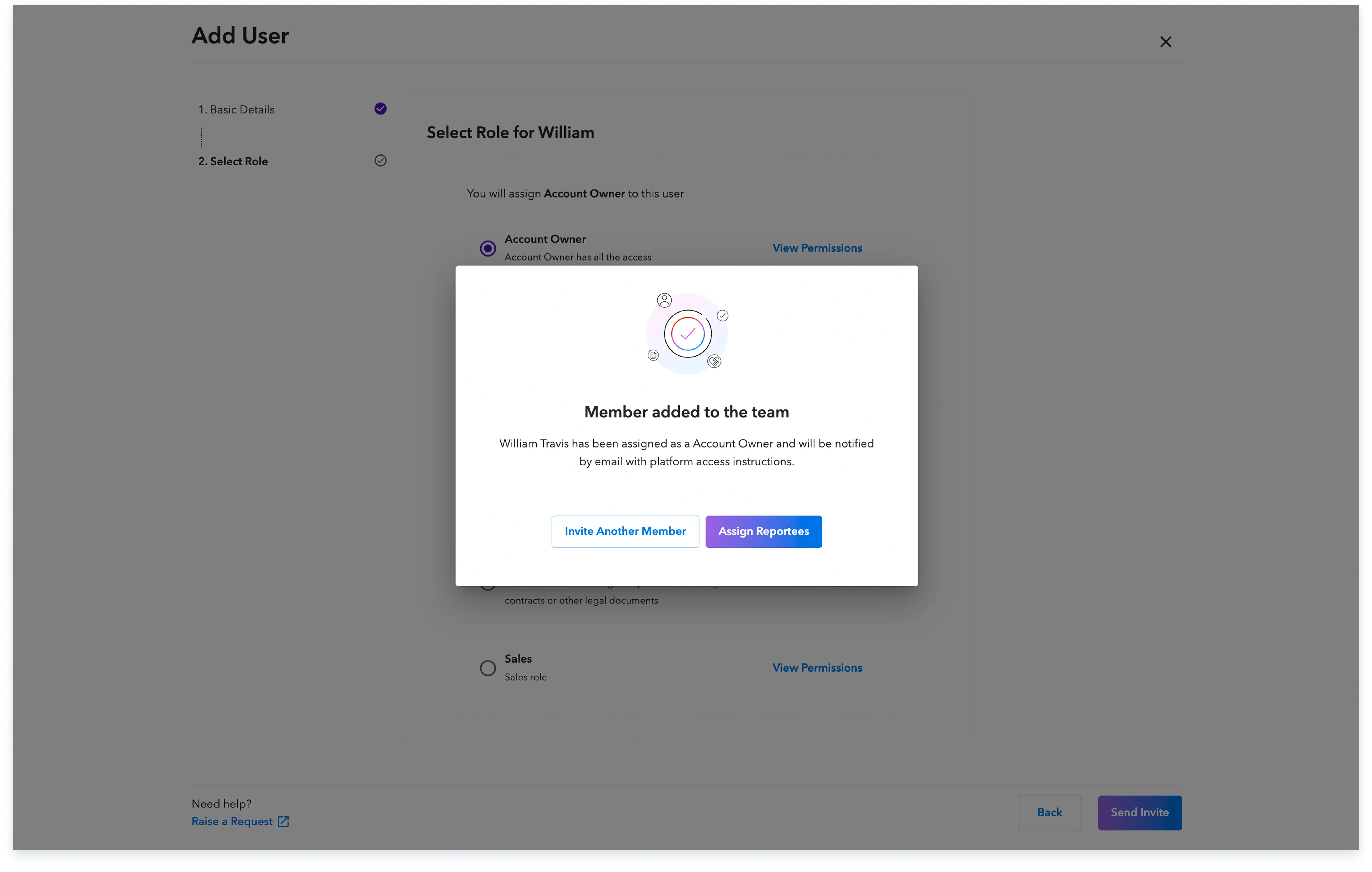 invitation is successfully sent